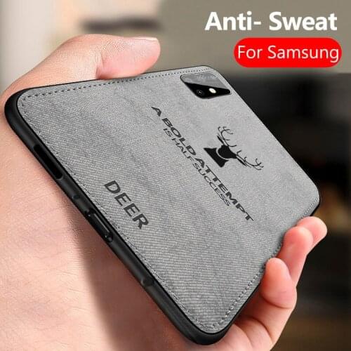 Cloth Fabric Deer Phone Case For Samsung Galaxy A51 A50 A70 Soft Silicone Back Case For Samsung A 51 50 70 A515F A505 A705 cover