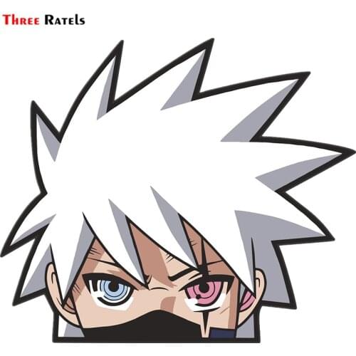 Three Ratels FC619 SPIKEY HAIR NINJA PEEKING for car windshield stickers motorbike decal