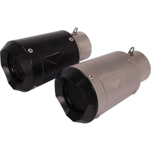 Universal 60.5mm Motorcycle Exhaust Tail Pipe 195mm Shorty Escape Dirt Bike ATV Pipe No DB Killer Stainless Steel Titanium Alloy