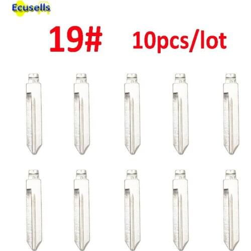 10pcs/lot Universal remotes fly key NO.19 flip uncut FO38 H75 blank Key Blade 19