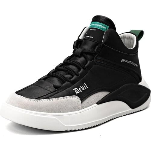 High-quality Fashion Leather Mens Shoes Fashion Leather Shoes Plus Velvet All-match Casual Shoes Plus Velvet Cotton Shoes