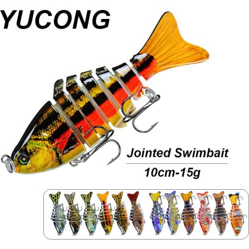 YUCONG 3PCS/lot Sinking Wobblers Fishing Lures 10cm-15.2g Jointed Crankbaits S-Swimming Hard Artificial Swimbaits Pesca Tackle