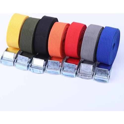 1M Buckle Tie-Down Belt cargo straps for Car motorcycle bike With Metal Buckle Tow Rope Strong Ratchet Belt for Luggage Bag