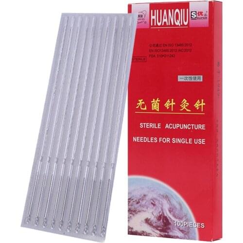 100/125/150mm longer needles body Sterile Steel Needle Disposable Medical Acupuncture Awn needle Copper Handle huanqiu