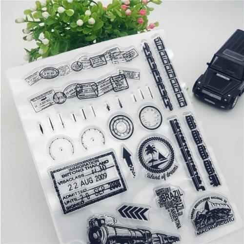 14*18CM train stamps Transparent Seal Clear Stamps Silicone Seal Roller Stamps DIY Scrapbook Album / Card Production Easter