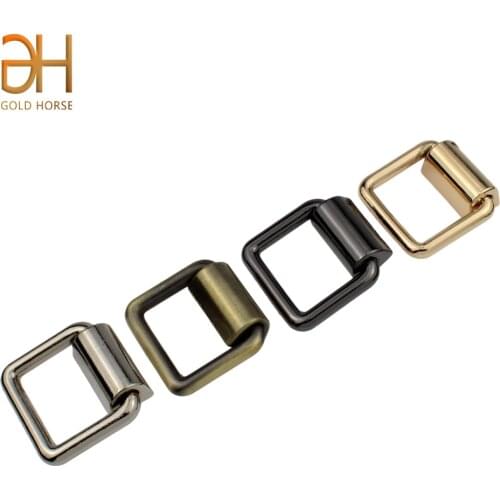 4Pcs Metal Swivel Rectangle Ring Bag Side Hanger Hooks with Screws for Leather Craft Bag Strap Belt Handle Shoulder Webbing