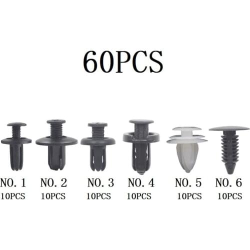 6 Size Auto Fastener Clip Mixed Car Body Push Retainer Pin Rivet Bumper Door Trim Panel Retainer Fastener Kit