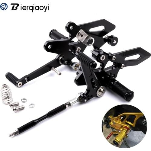 For Yamaha YZF R3 R25 2014 2015 2016 Motorcycle Accessories CNC Aluminum Adjustable Rear Sets Rearset Footrest Foot Rests Pegs