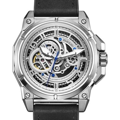 Germany Self-wind Mechanical Watch Men Automatic Big Square Black rubber Wrist Watches Reloj Hombre sapphire Luxury Clock