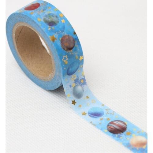 15mm*10m Beautiful universe planet Decorative Washi Tape DIY Scrapbooking Masking Tape School Office Supply Escolar Papelaria