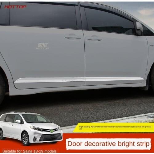 For Toyota Sienna 2011-2020 ABS Door Body Trim Decorative Bright Strip 4pcs