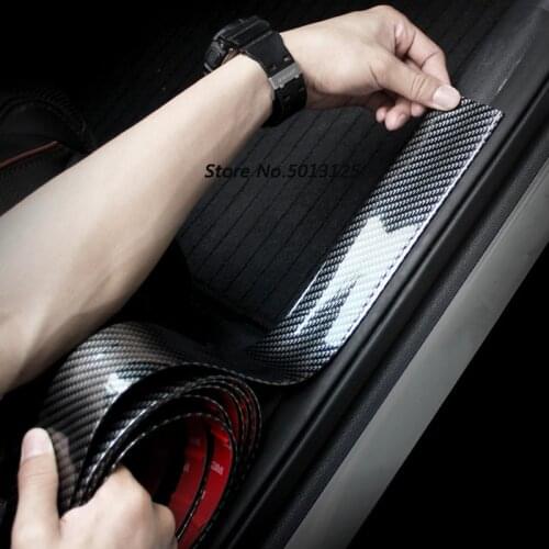 For Nissan X-trail Xtrail T32 T31 2021 2018 2019 2020 Car Door Guard Bumper Carbon Fiber Rubber Styling Door Sill Protector