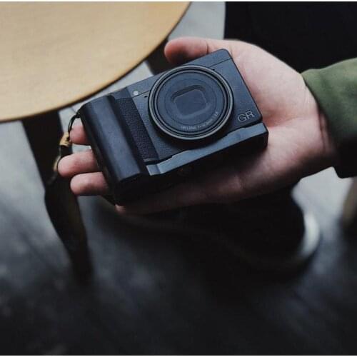 For Ricoh GR3 GRIII African Black wood Wooden Wood Hand Grip Plate Bracket For with Alum Base Plate Bracket