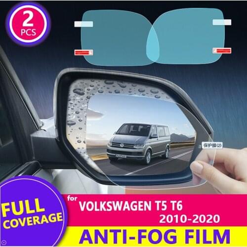 For Volkswagen VW T5 T6 (2010-2020) Rearview Mirror Film HD Anti-Fog Anti-Scratch Rainproof Auto Mirror Sticker Car Accessories
