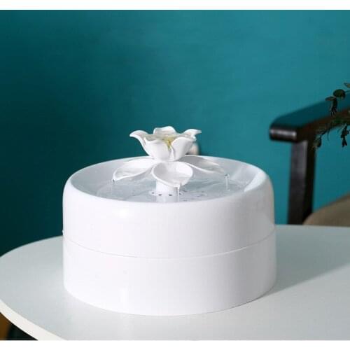 Flowers Electronic Pet Water Fountain 1.6L/54oz, USB Ultra-Quiet Automatic Water Dispenser Drinker Drinking Waterer for Cats Dog