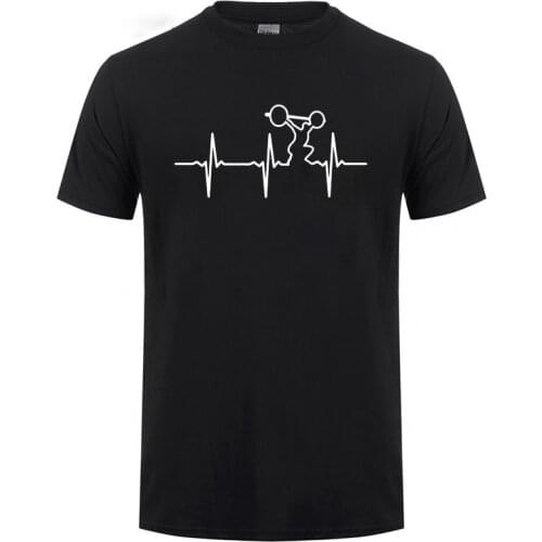 Heratbeat Of Weightlifter T Shirt Funny Birthday Gift For Men Dad Father Husband Gymer Fitness Bodybuilding Crossfit T-Shirt Top