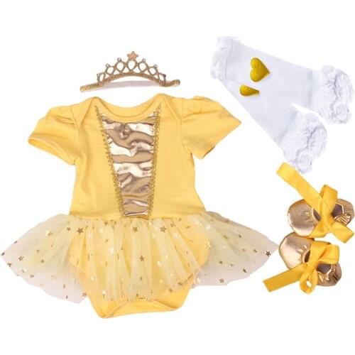 Party Dress Baby Girl Clothes Newborn Baby Outfits My First Birthday Girl Dress Roupa Baby Tutu Romper Infant Lace 4pcs Clothing