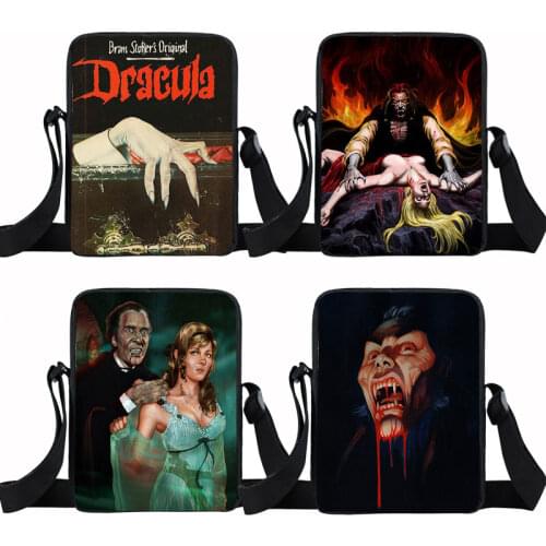 Terror Vampire DRACULA VLAD TEPES Mini Messenger Bag Ladies Shoulder Bags Travel Women Handbag Small Bookbags Gift