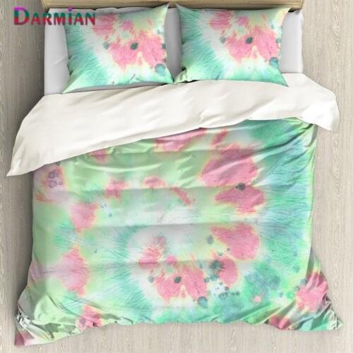 DARMIAN Fashion Tie-dye Printing Student Dormitory Quilt Cover Three-Piece Bedding Set Home Textiles Bedroom Duvet Cover Custom
