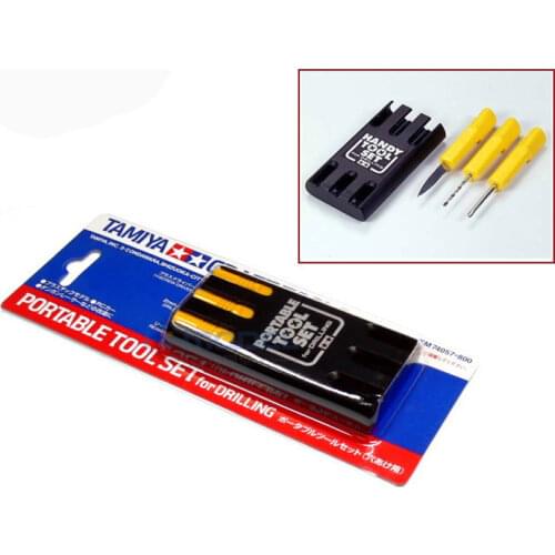 3-in1 Tamiya 74057 Model Craft Tools Portable Tool Set for Drilling, Drilling Tools Set for RC Model