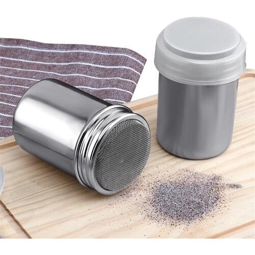 NICEYARD Stainless Steel Seasoning Box Spice Bottle Jars Container 200ML With Mesh Duster Salt Pepper Cumin Powder Box