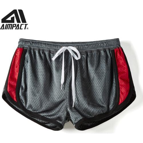 AIMPACT Wholesale Mens Booty Running Shorts Athletic Training Gym Mesh Drawstring Men Shorts Sexy Casual Short Pants AM2802