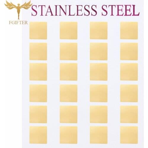 Wholesale Simple Earrings Gold Square Stud Earring For Women Stainless Steel Jewelry Gouden Oorbellen