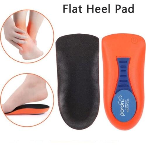 1Pair Flat Heel Pad Orthotic Insoles Orthopedic Flat Feet Heel Pain Arch Support For Man Woman Business Shoe Insoles Sole Insert