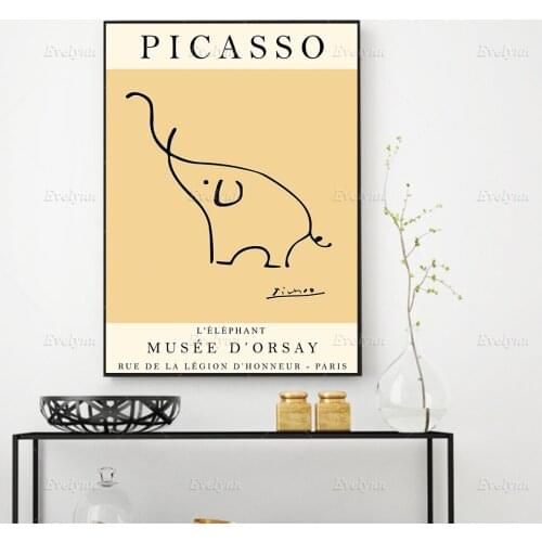 Picasso Line Art Poster,Nordic Minimalist Vintage Print,Gallery Quality, Ideal Gift,Modern Art - Wall Art Poster Home Decoration