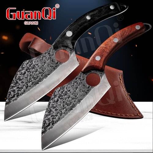Forged Steel Kitchen Knives Outdoor Camping Slicing Cleaver Butcher Knife Handmade Boning Kitchen Knife Fishing Knives Cleaver
