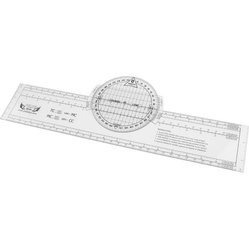13.2''x 2.4'' Plastic Rotating Plotter for Plotting Navigation Supplies