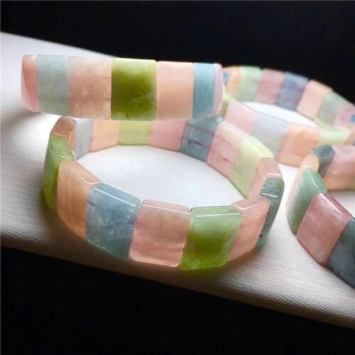 Gemstone Natural Morganite Beryl Bracelet stone size Approx 13x18mm Total size about 7.5