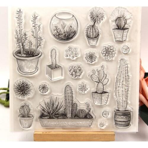 KLJUYP Fcactus Clear Stamps Scrapbook Paper Craft Clear stamp scrapbooking