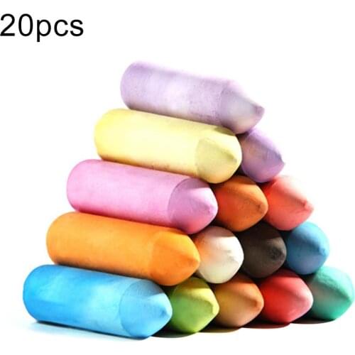 Dropshipping stationery supplies 20Pcs Dustless Thick Chalk Kids Scrawling Painting Washable Pastel School Supply