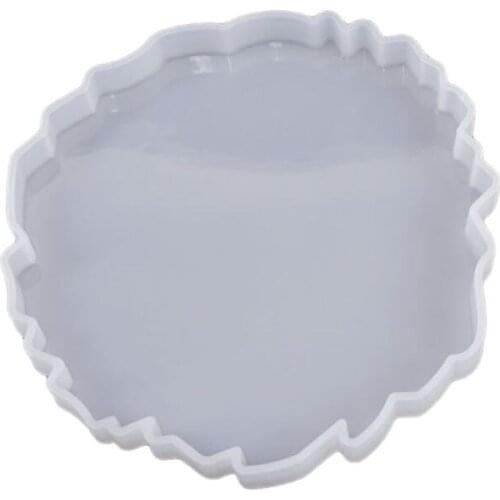 Silicone Crystal Epoxy Resin Mold Irregular Wave Coaster Mat Casting Mould Craft A0KD