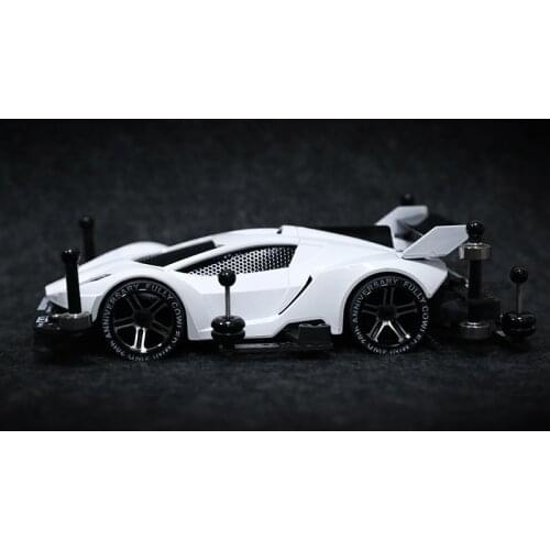 Tamiya Mini 4WD Car Model 18637/95216 With MA Chassis Upgrade Spare Parts Set White & Black