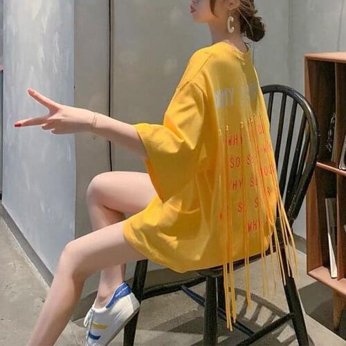 Woman Tshirts T-shirt Womens Summer Short-Sleeved Loose Sleeves Top Ropa Mujer Camisetas