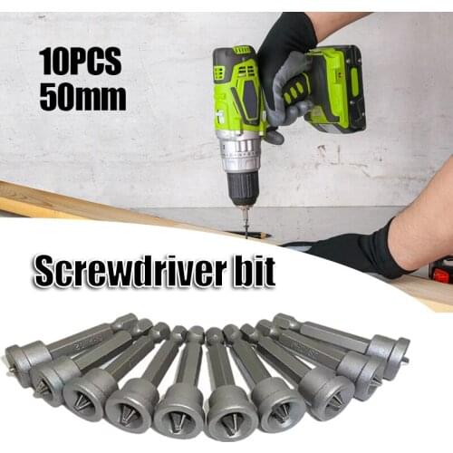 10Pcs Gypsum Board Drywall Ph2 Screwdriver Bit 50mm Bits to Locate Plaster Screw can CSV can CSV