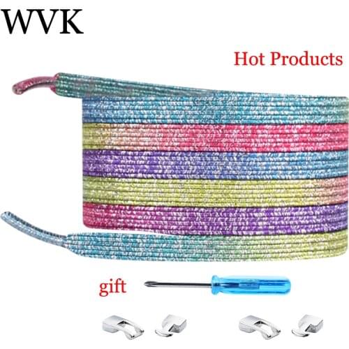 2pcs Elastic Locking Shoelaces Cross buckle Candy Flats No Tie Shoelace Quick Sneakers Locking Shoe laces Kids Adult Shoelaces