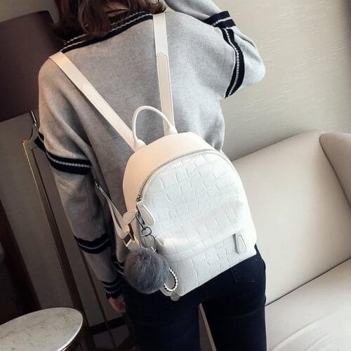 2021 Mini Backpacks Women PU Leather Cute Small Backpack Female White Back Pack Black Backpacks For Teen Girls Fashion Bagpack