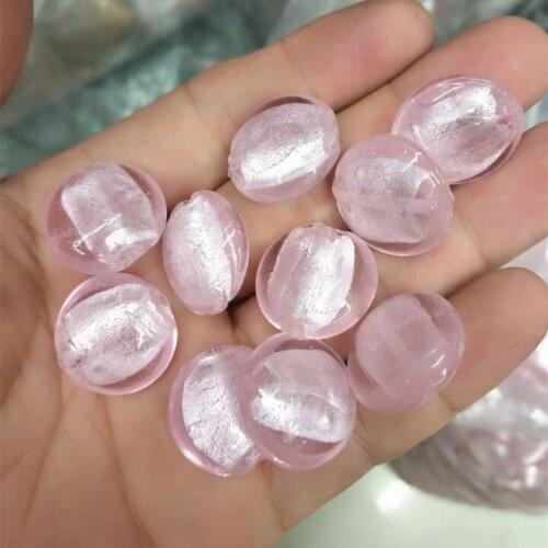 30pcs lampwork glass beads coin shape size 20x20mm for women bracelets making jewelry accessories more colors available wholesal