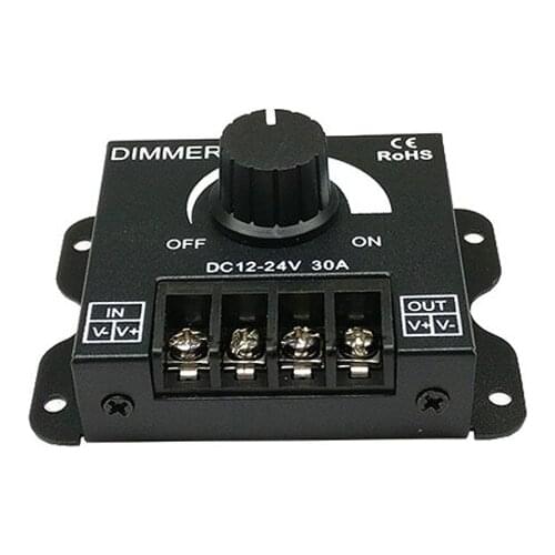 30A led dimmer dc 12V 24V 360W adjustable brightness lamp strip driver single color power supply light 5050 3528