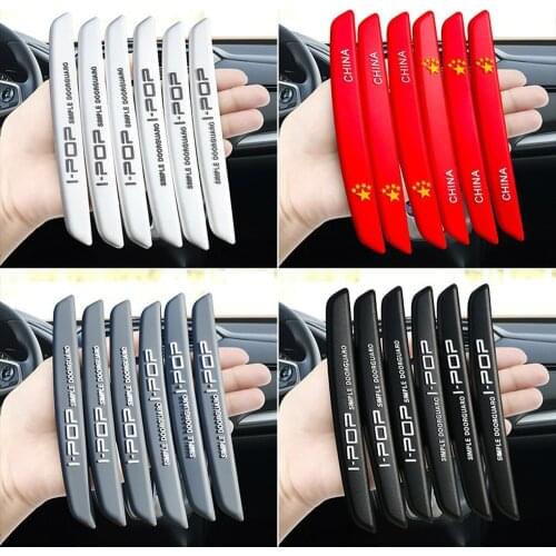 Universal 6Pcs Auto Car Door Edge Protection Guards Buffer Trim Molding Protection Strip Scratch Protector Car Door Crash Bar