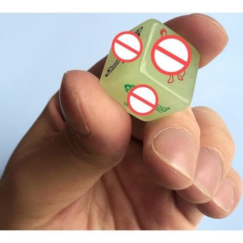 6 Side Erotic Luminous Dice Couples Flirting W/Posture Toys Love Posture Guide Night Lights Luminous Love Dice Sex Toy