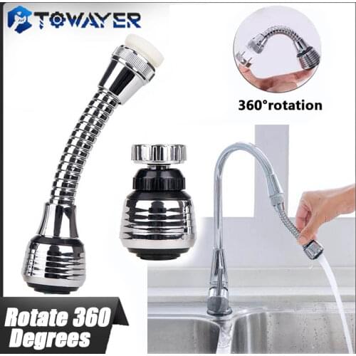 360 Degree Kitchen Faucet Aerator Swivel Adjustable Dual Mode Sprayer Filter Diffuser Water Saving Nozzle Faucet Connector