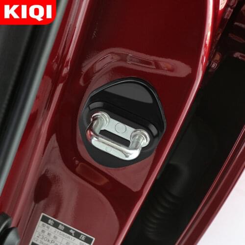 KIQI Accessories 4 Pcs/Set Door Locks Covers for Toyota C-HR CHR 2016 - 2020 Stainless Steel Car Door Lock Protective Cover