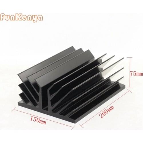 Aluminum Heat Sink For Pass Class A Power Amplifier Chassis DIY Industry Font Radiato W150 H75 D200