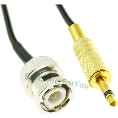 BNC Male To 3.5mm Male Mono 1/8" TS Plug CCTV Camera Monitor Antenna RG174 Cable
