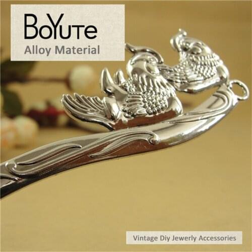 BoYuTe (10 Pieces/Lot) 150*27MM Vintage Accessories Parts Alloy Double Use Hair Stick Pendants Material for Jewelry Findings