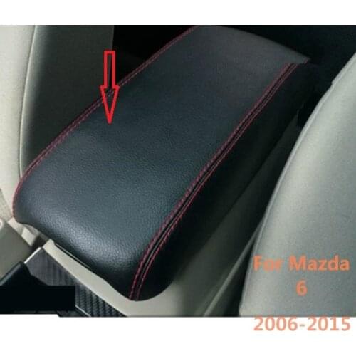 Customzied Microfibre Leather Center Armrest box protection Cover For Mazda 6 2006 2007 2008 2009 2010 2011-2015 car interior